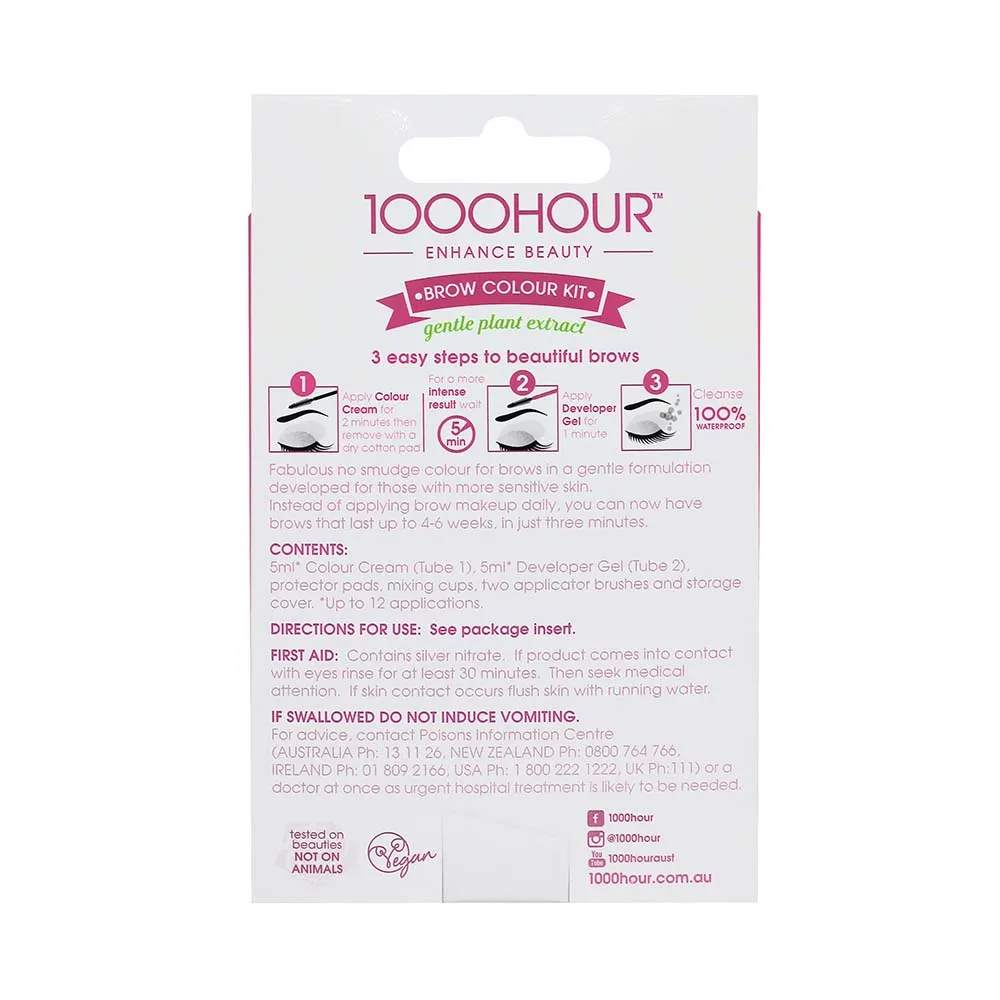 1000 Hour Eyelash & Brow Dark Brown Dye Kit