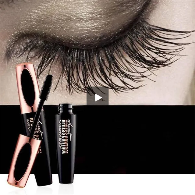 4D Silk fiber Eye Lashe Makeup Waterproof Silicone Brush Head Mascara