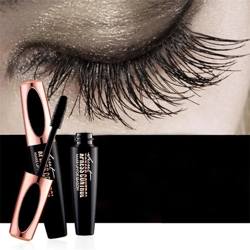 4D Silk fiber Eye Lashe Makeup Waterproof Silicone Brush Head Mascara