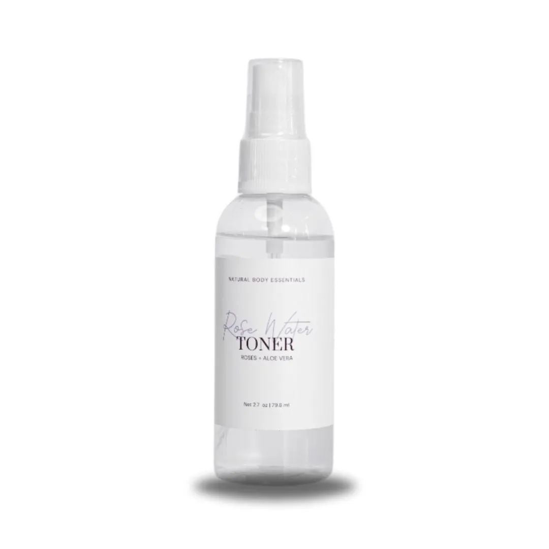 African Black Soap Facial Cleanser, Tea Tree Oil & Rose Facial Toner and Hyaluronic Acid Hydrating Serum- Face Care Bundle