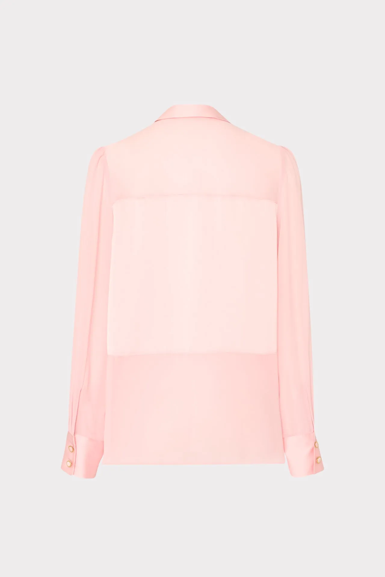 Andy Satin Combo Button Up Blouse