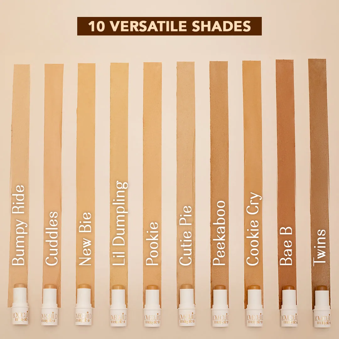 Bae-B - Mini Masaba Foundation Makeup Stick (Deep) Easy To Blend, Mattifying Coverage