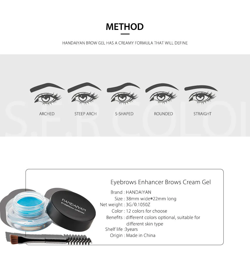 Best-Selling Waterproof, Smudge-Proof Colored Eyebrow Mascara for Professional Makeup and Cosplay