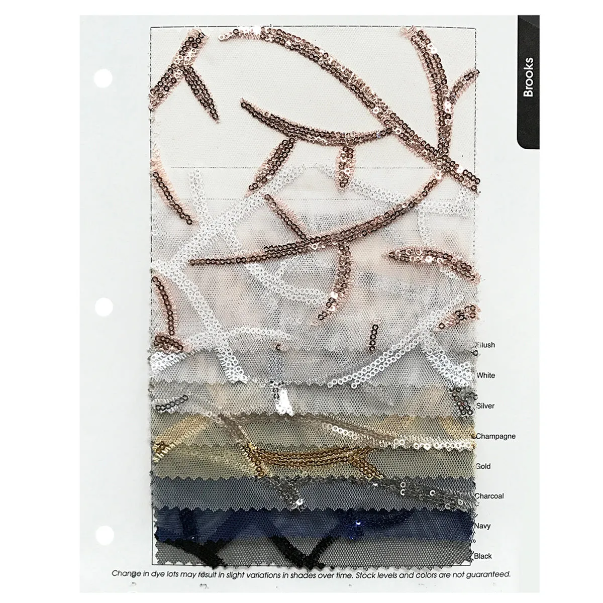 Brooks Sequins Wholesale Fabric in Blush