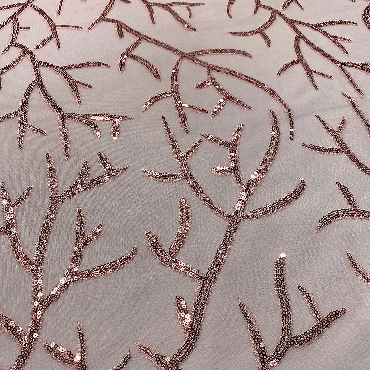 Brooks Sequins Wholesale Fabric in Blush
