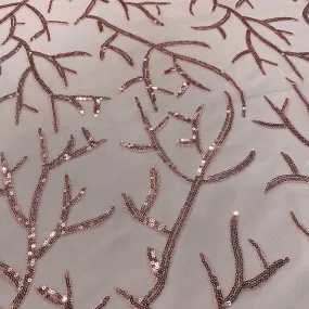 Brooks Sequins Wholesale Fabric in Blush
