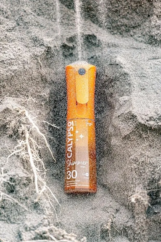 Calypso Shimmer Mist SPF30, Shimmering Finish, Protective Water Resistant Sun Spray, Non-sticky, Transparent Sunscreen, 100ml