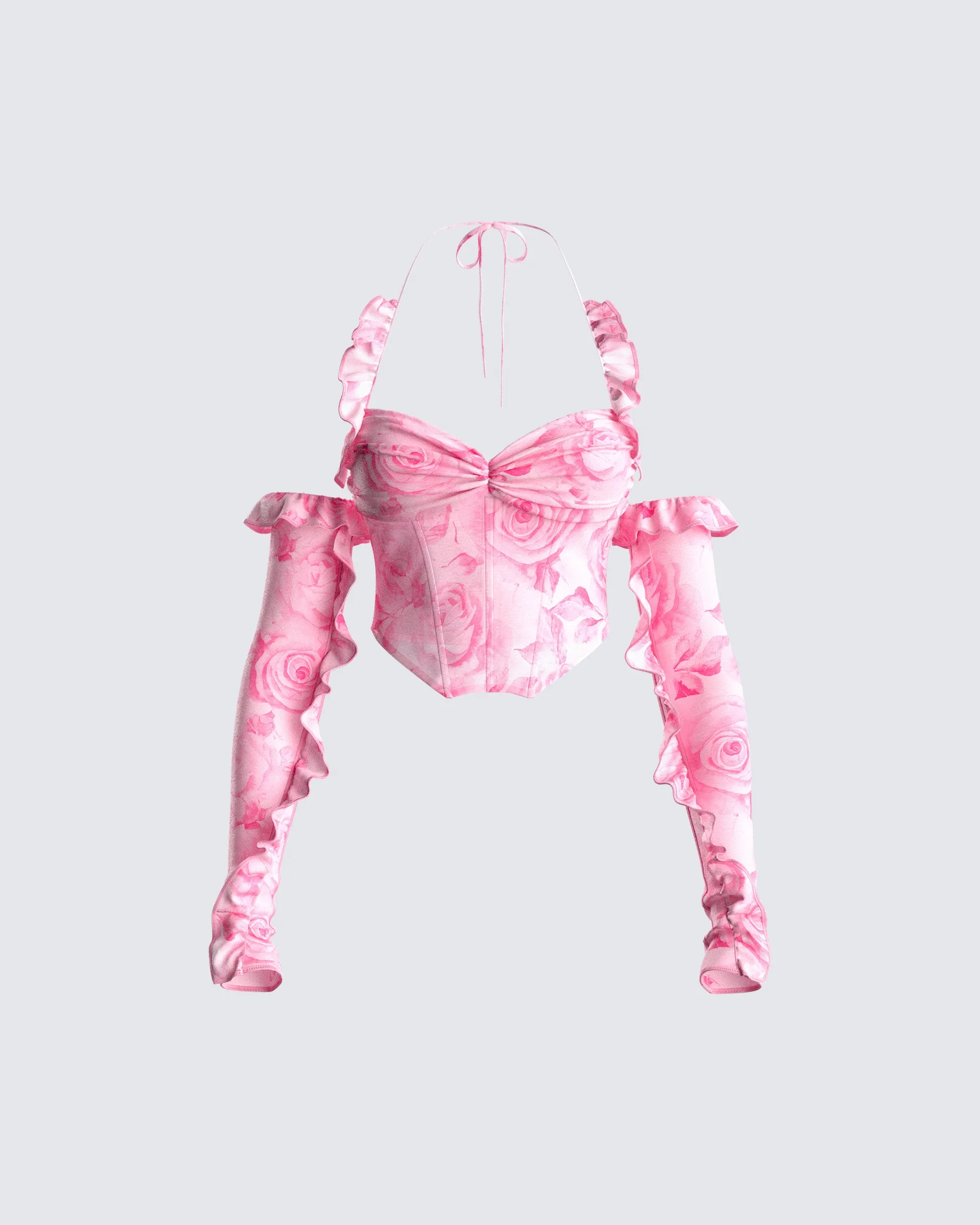 Daniella Pink Flower Print Top