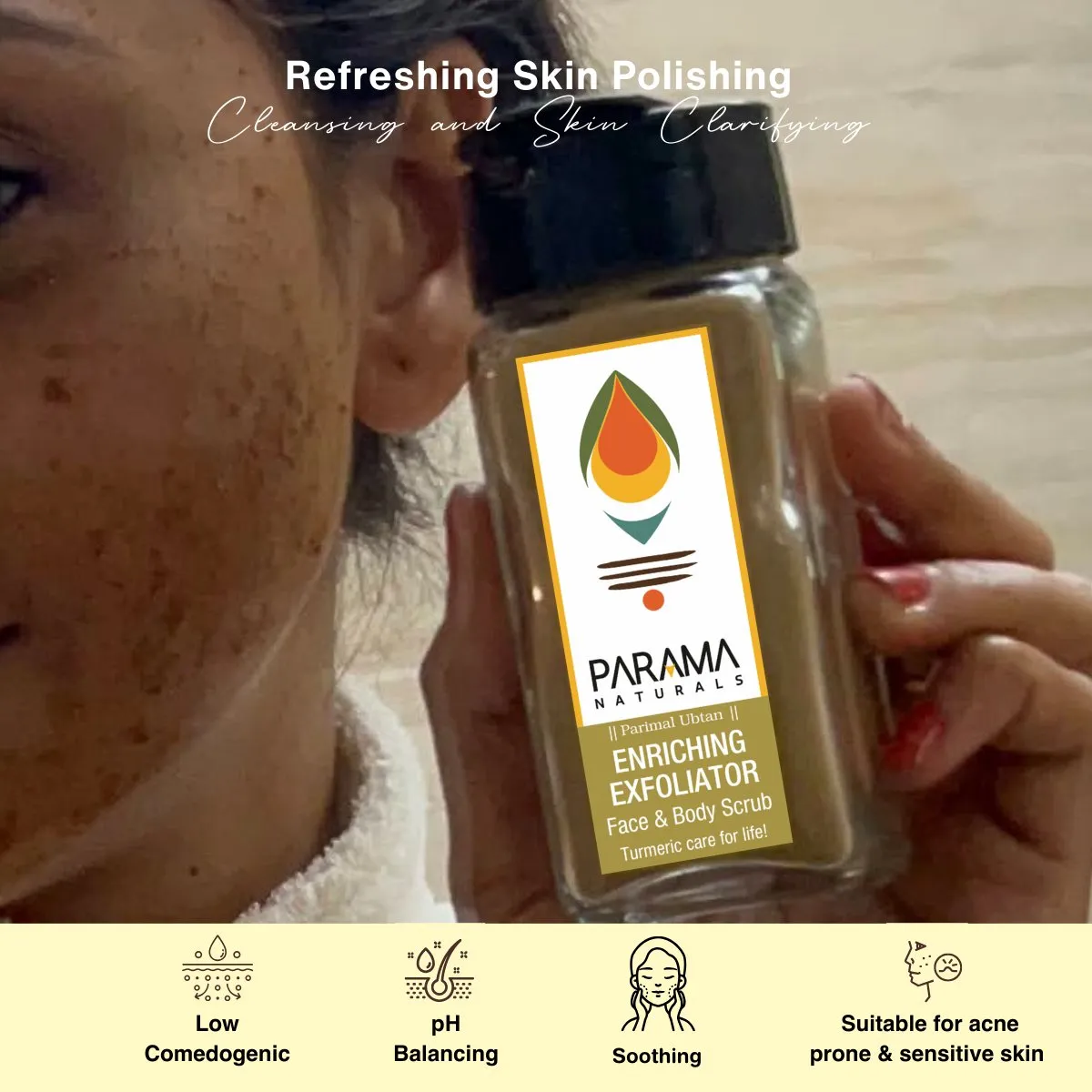 Enriching Exfoliator Face & Body Scrub | Tan Removal | Black Heads | Acne - 50g