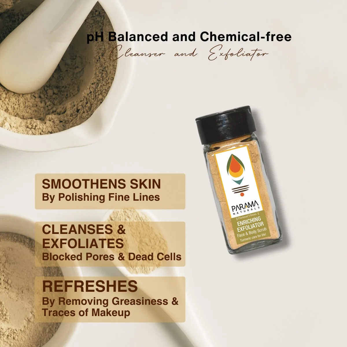 Enriching Exfoliator Face & Body Scrub | Tan Removal | Black Heads | Acne - 50g