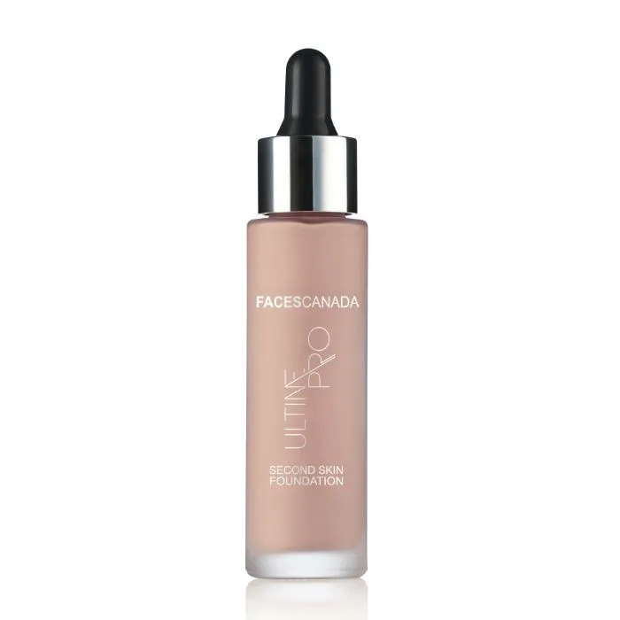 Faces Canada Second Skin Serum Foundation | SPF 15 | Ultra Light Weight |Marine Algae Extract enriched | Natural Matte Finish |HD Flawless Radiance | Shade - Ivory 30ml