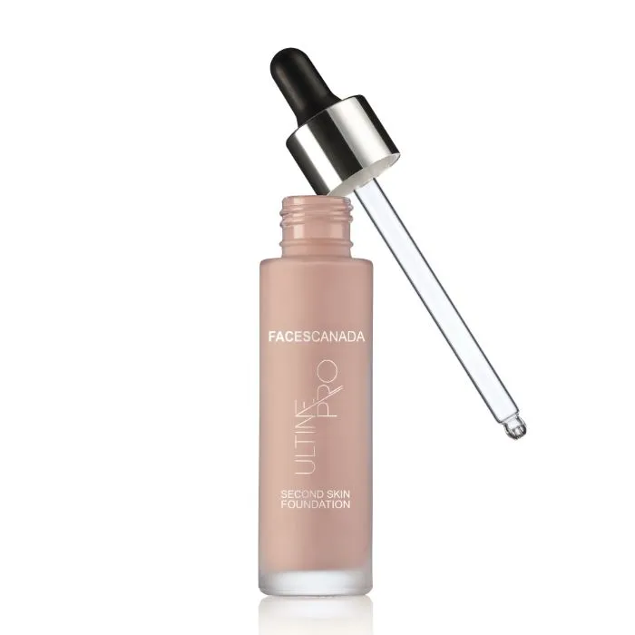 Faces Canada Second Skin Serum Foundation | SPF 15 | Ultra Light Weight |Marine Algae Extract enriched | Natural Matte Finish |HD Flawless Radiance | Shade - Ivory 30ml