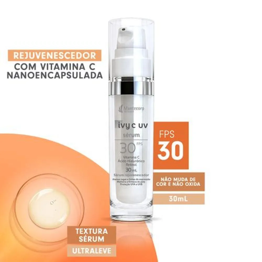 Facial Rejuvenator Ivy C Serum UV FPS30 FR 30ml - Mantecorp