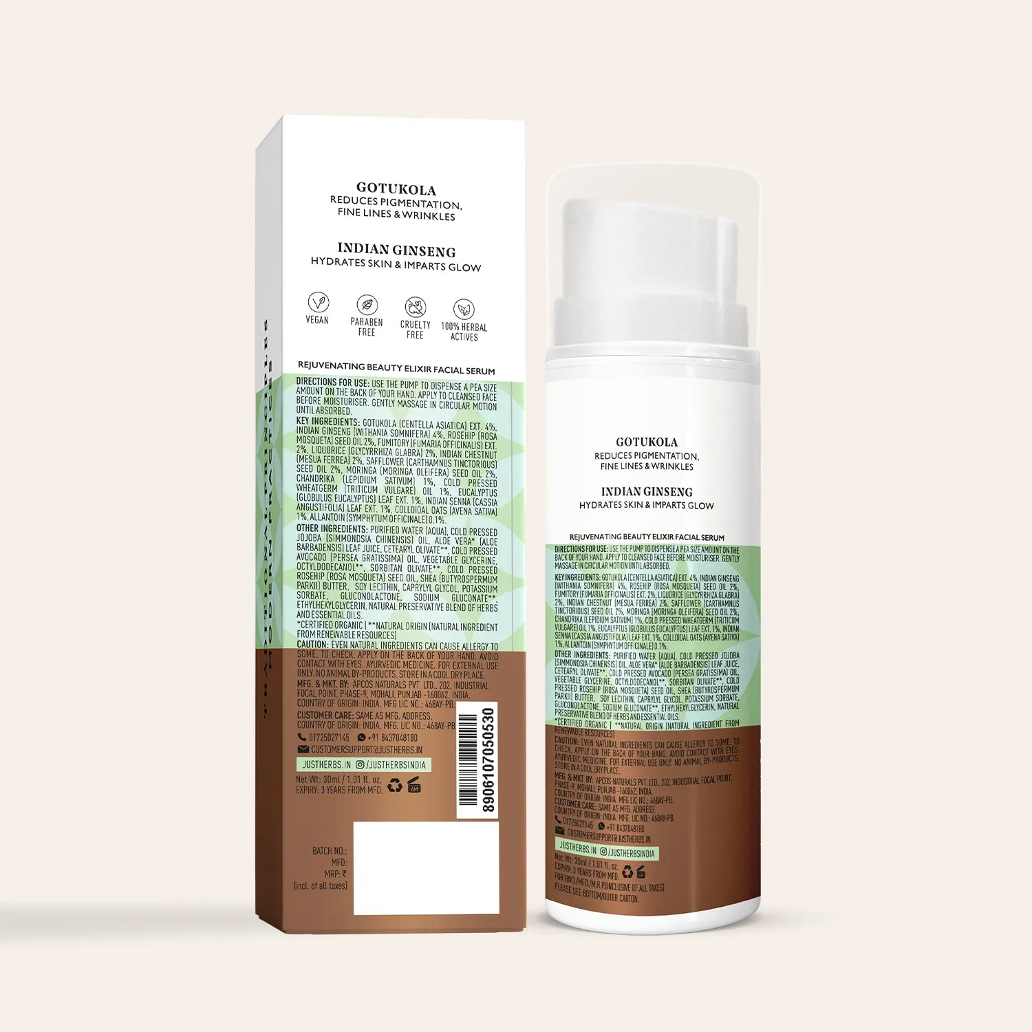 Glow Boosting Face serum with Gotukola and Indian Ginseng