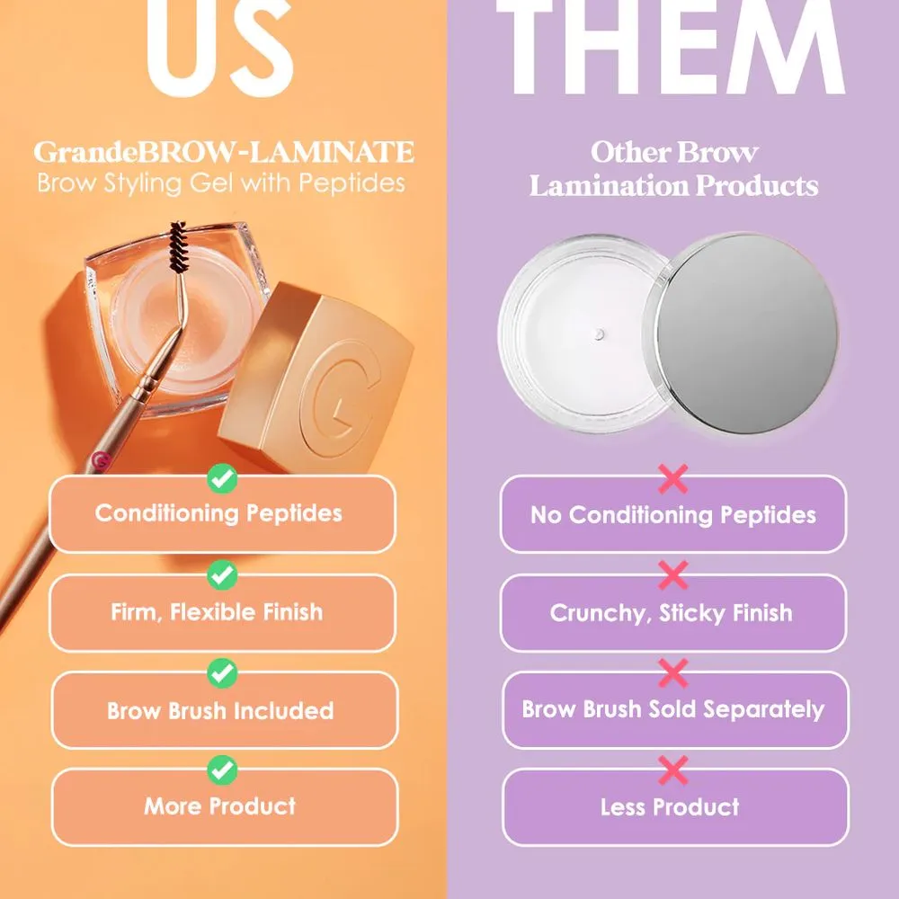 Grande Cosmetics GrandeBROW-LAMINATE Brow Styling Gel with Peptides