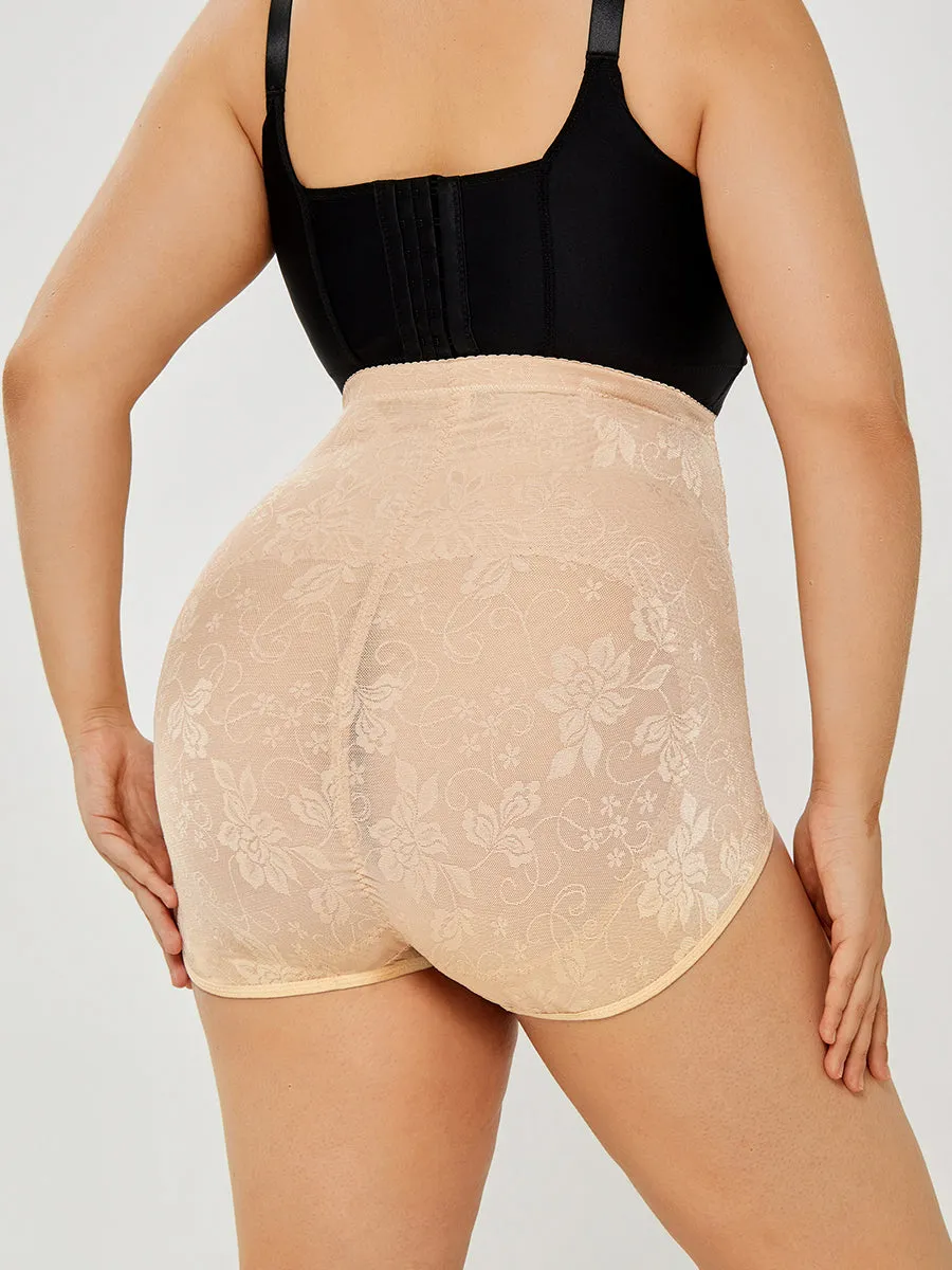 Lace High Waisted Body Shaper Plus Size