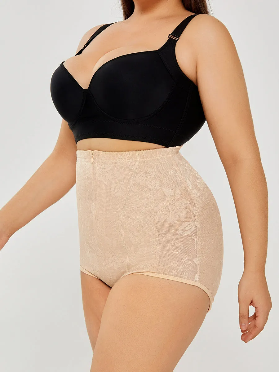 Lace High Waisted Body Shaper Plus Size