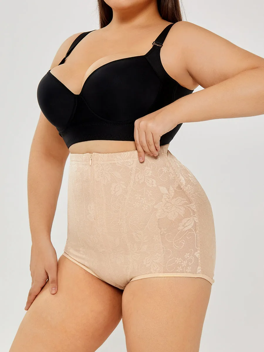 Lace High Waisted Body Shaper Plus Size