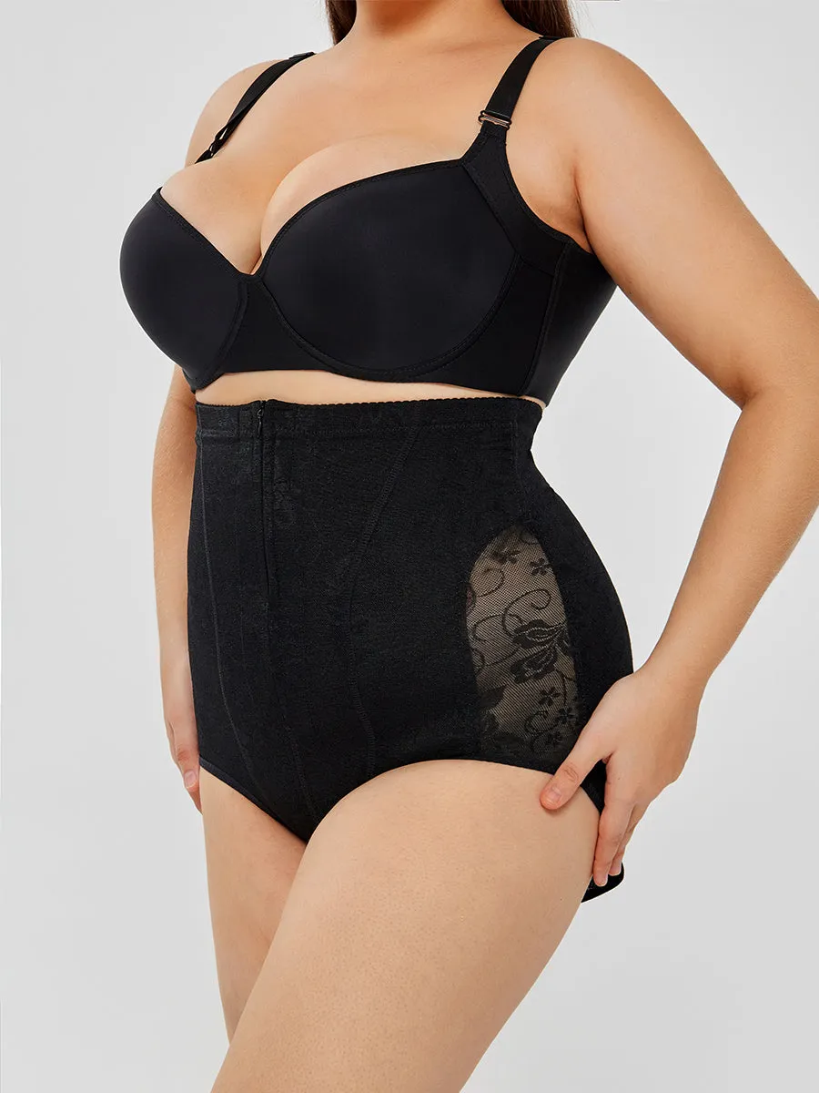 Lace High Waisted Body Shaper Plus Size