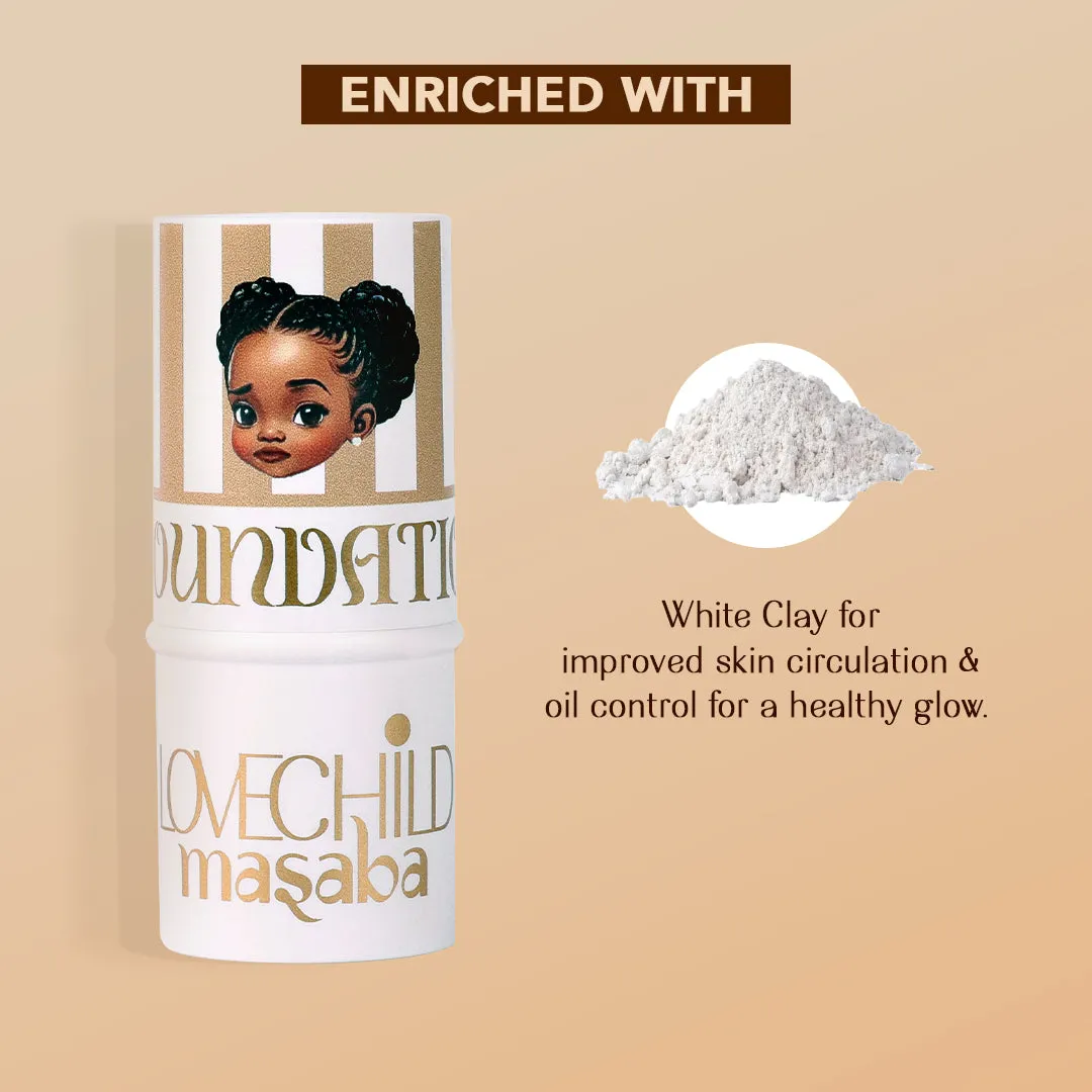 Lil' Dumpling - Mini Masaba Foundation Makeup Stick (Light) Easy To Blend, Mattifying Coverage