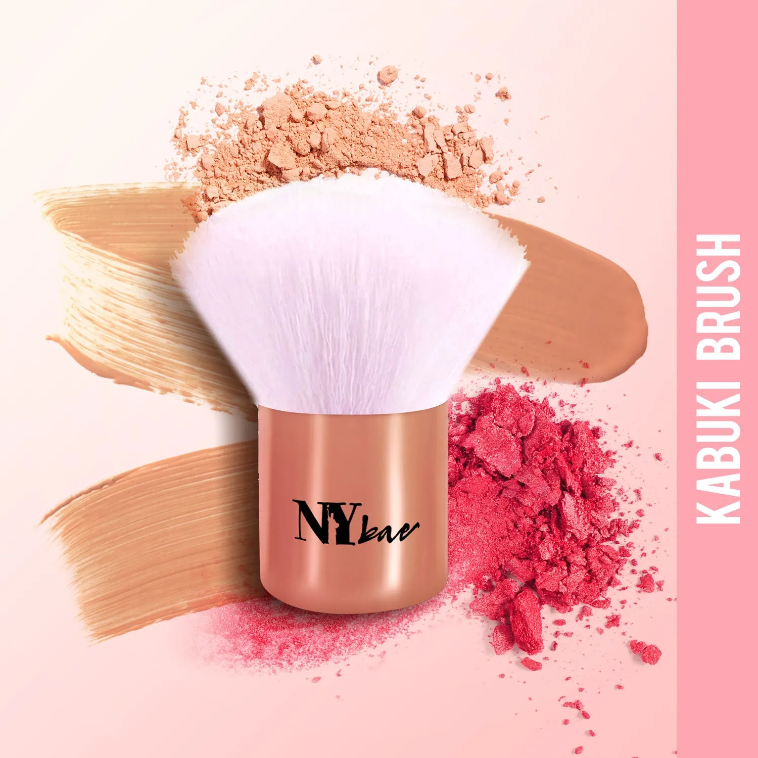 NY Bae Pro Kabuki Brush | Multipurpose | Smooth Blending | Even Application | Fine & Soft Bristles
