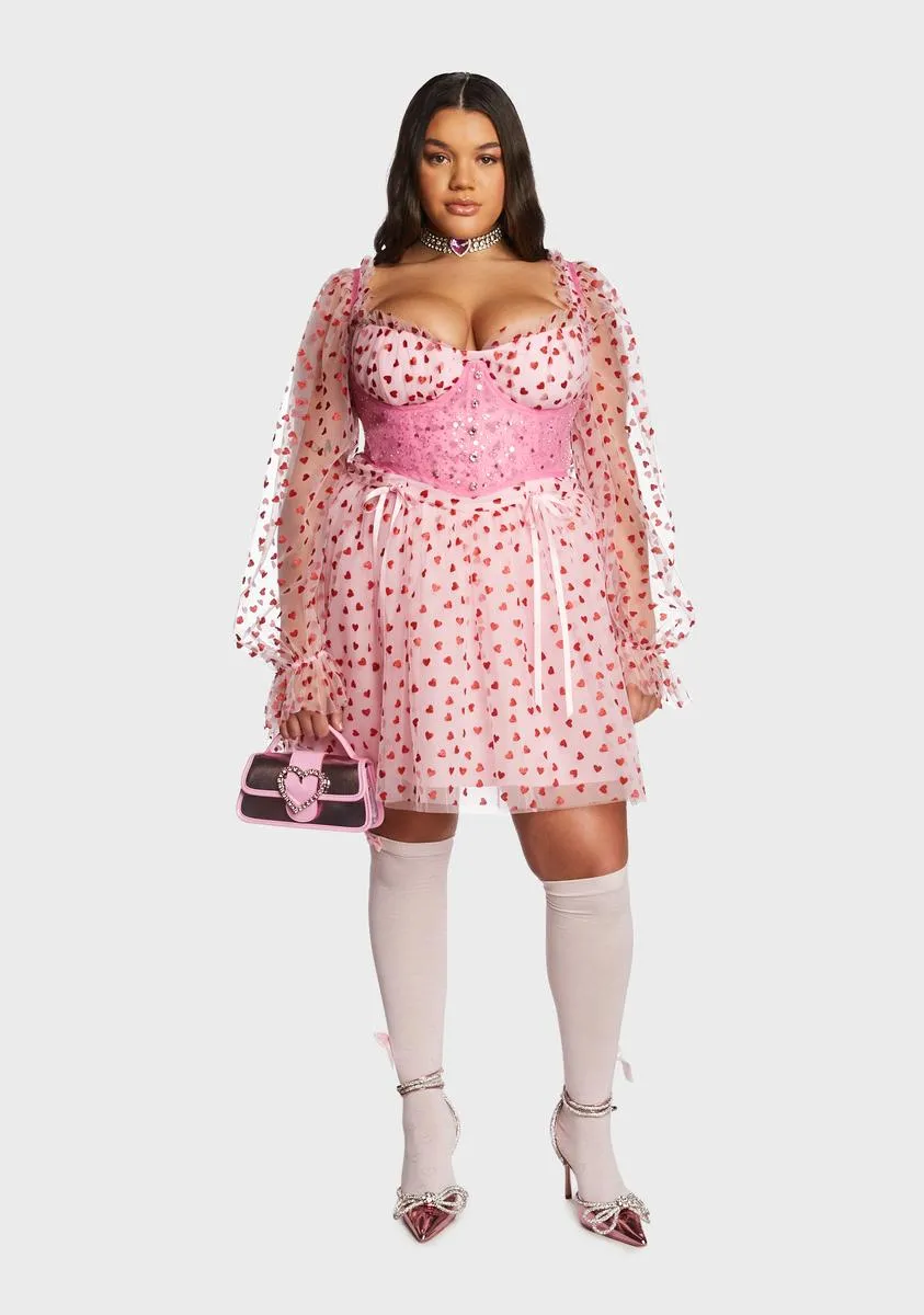 Plus Candy Ooh La La Sequin Underbust Corset