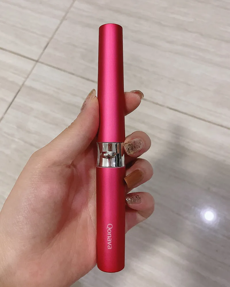 Qonava electric eyelash applicator, mini mascara curling and lasting heating eyelash applicator, electric eyelash makeup applicator