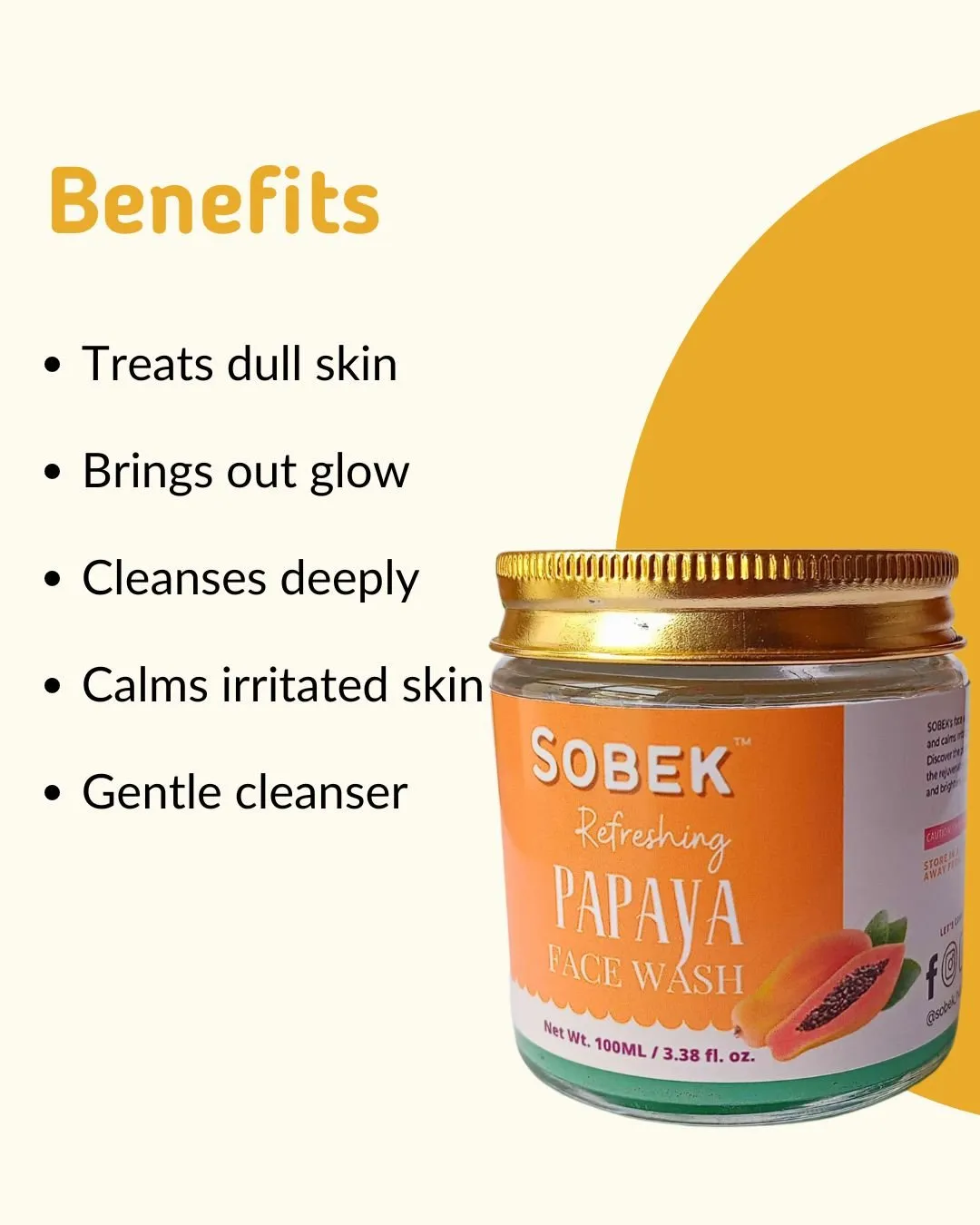 Ripe Papaya Refreshing Facewash | Toxins Free