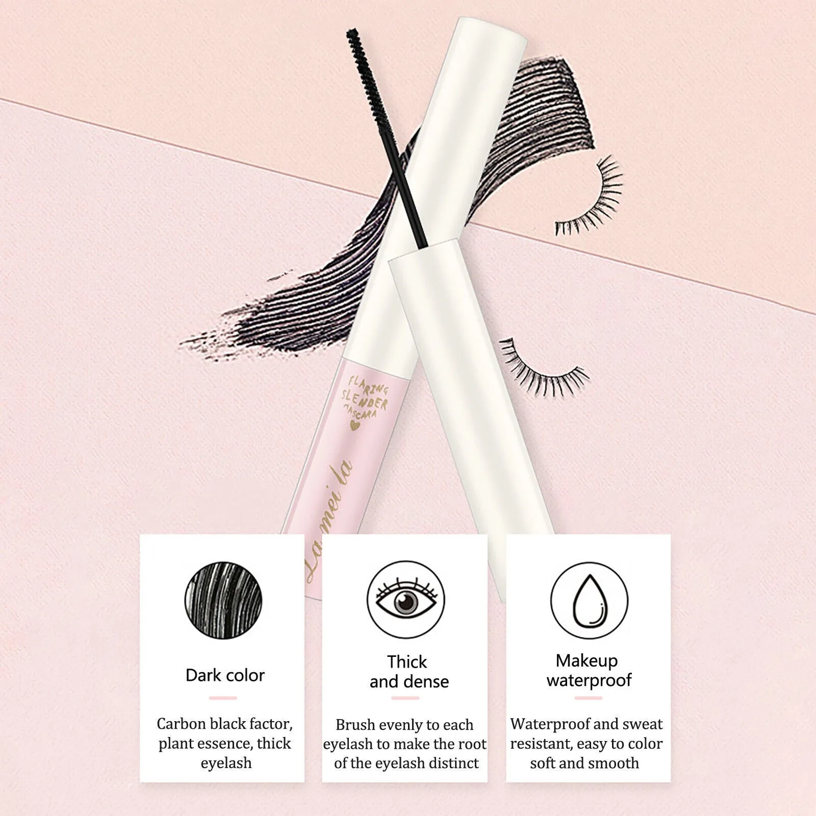 Ultra-Fine Lengthens Eye Lash Black Curling Maskara