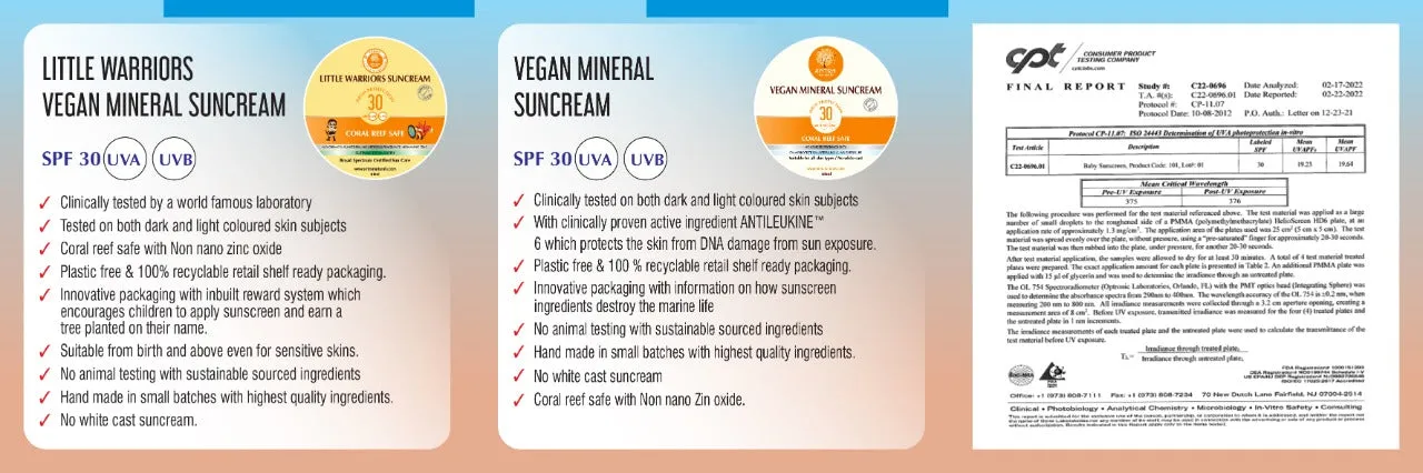 Vegan Mineral Suncream SPF30 - 60ML